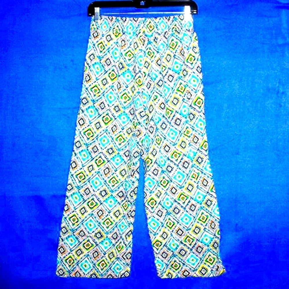 Chances R Multi-Color Geometric Print Palazzo Pants M - Picture 5 of 7